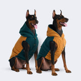 リバーシブルジャケット - グリーンとオレンジ