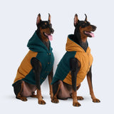 リバーシブルジャケット - グリーンとオレンジ