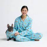 人間用パジャマ トップ - ブレックファスト - ブルー