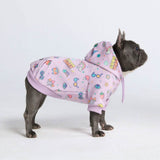 グッドバイブス 犬用パーカー - パープル