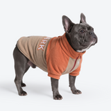 Orange Tan Plush Fleece Dog Sweater||size:L