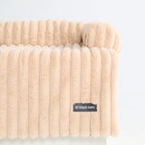 高級ソファカバー付きドッグベッド - ベージュ