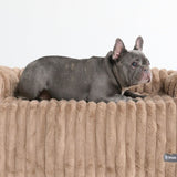 高級ソファカバー付きドッグベッド - ブラウン