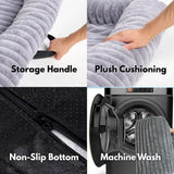 高級ソファカバー付きドッグベッド - グレー