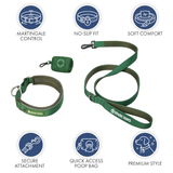 Green Martingale Collar||size:A,B,C,D,E