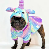 ハロウィン犬用フーディー - ユニコーン