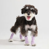 伸縮性のあるフリース脚ウォーマースリーブ - ライラック