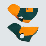 リバーシブルジャケット - グリーンとオレンジ