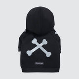 "WOOF" ドッグフーディー - ブラック & リフレクター