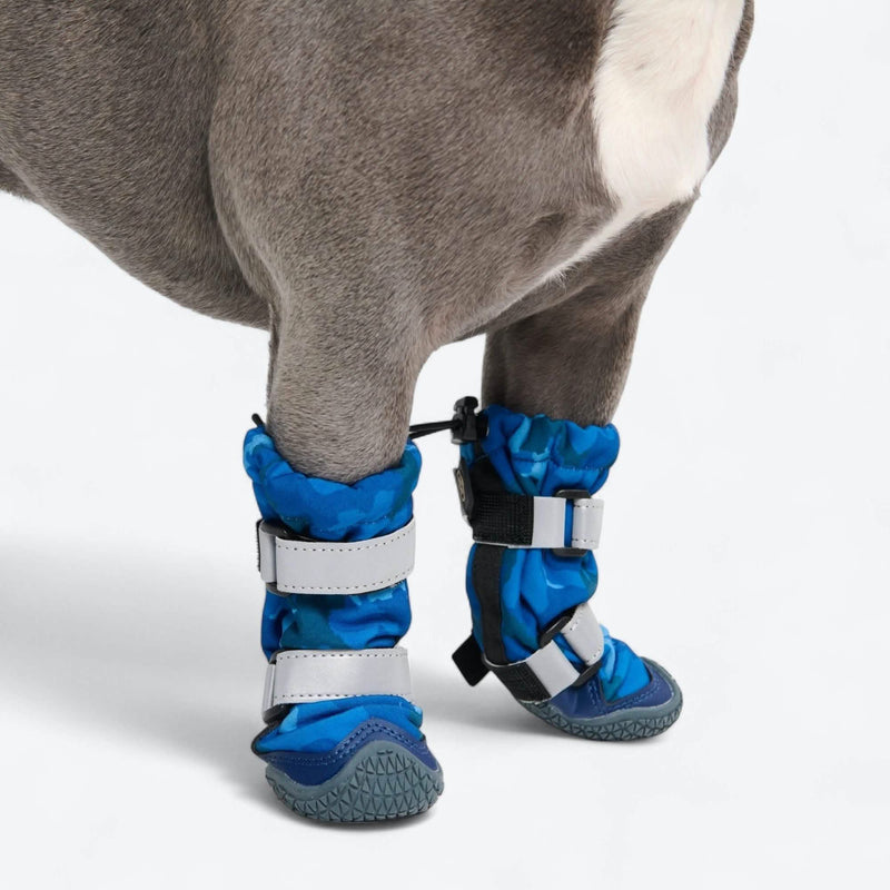 Flex Shell 防水犬用ブーツ - ブルー カモ