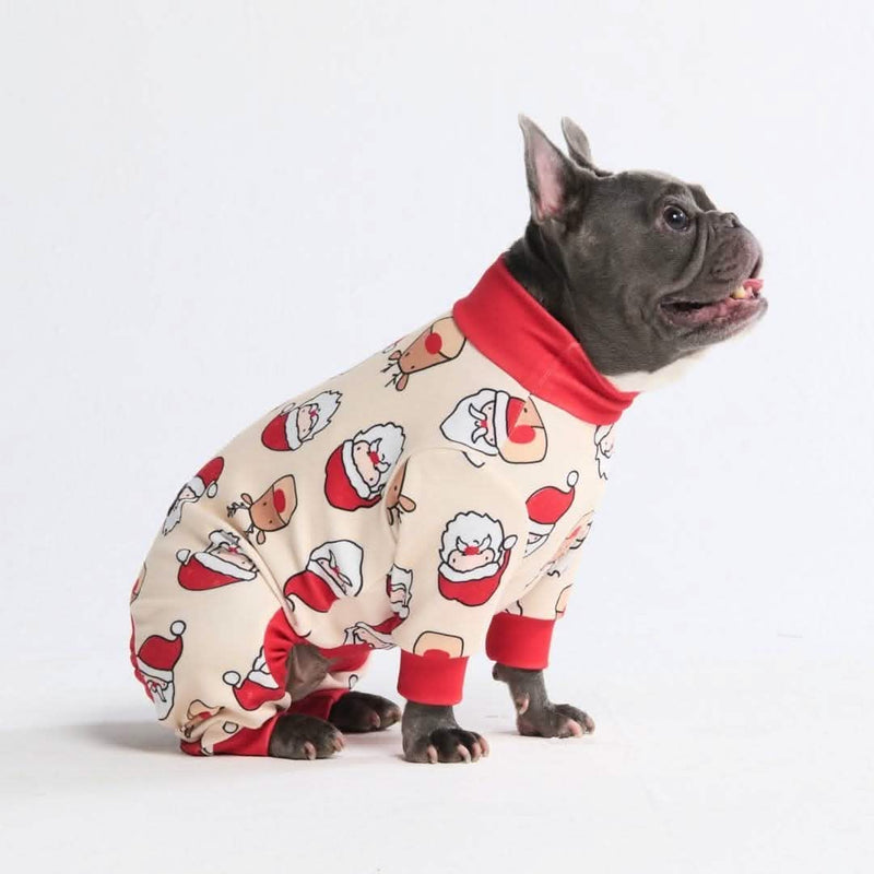 犬用クリスマスパジャマ - サンタとルドルフ