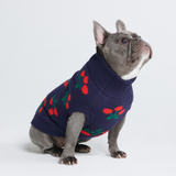 編み犬用セーター - チェリー