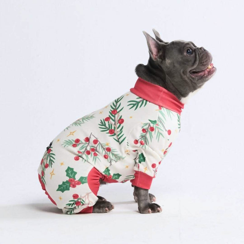 犬用クリスマスパジャマ - ヤドリギ