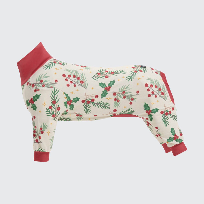 犬用クリスマスパジャマ - ヤドリギ