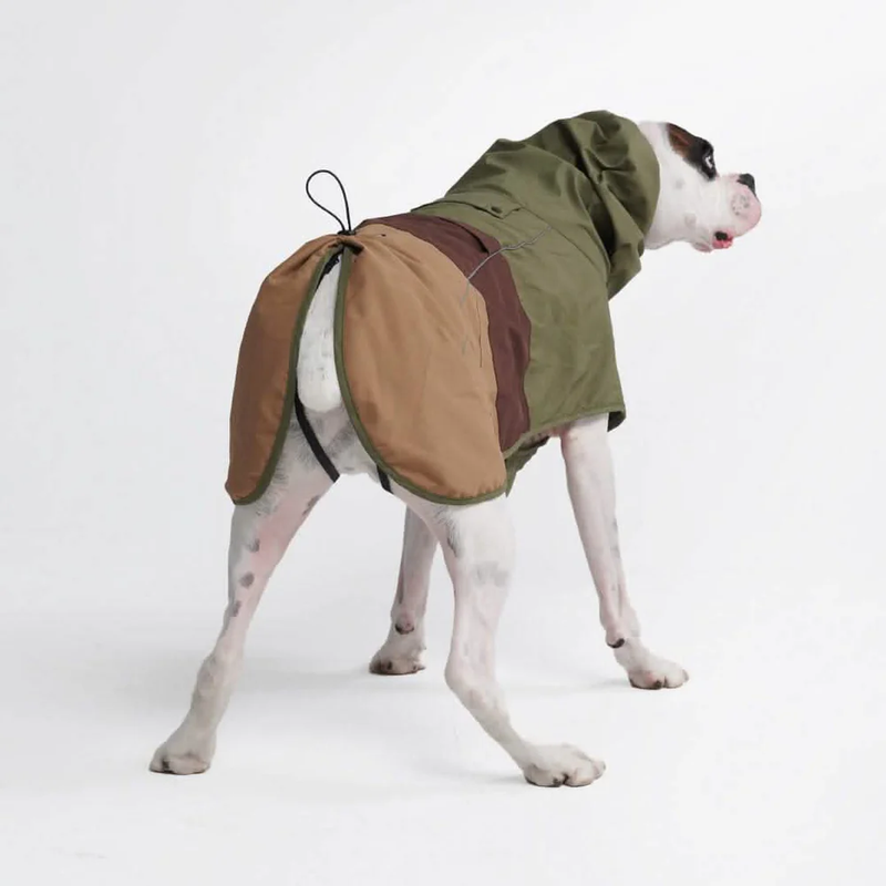 ブレスシールド™ 犬用レインコート - グリーン ブラウン タン – SPARK PAWS