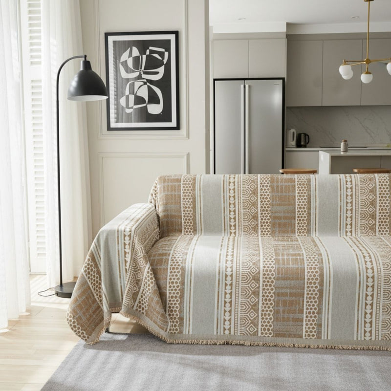 ソファカバー – モダンモザイックベージュ