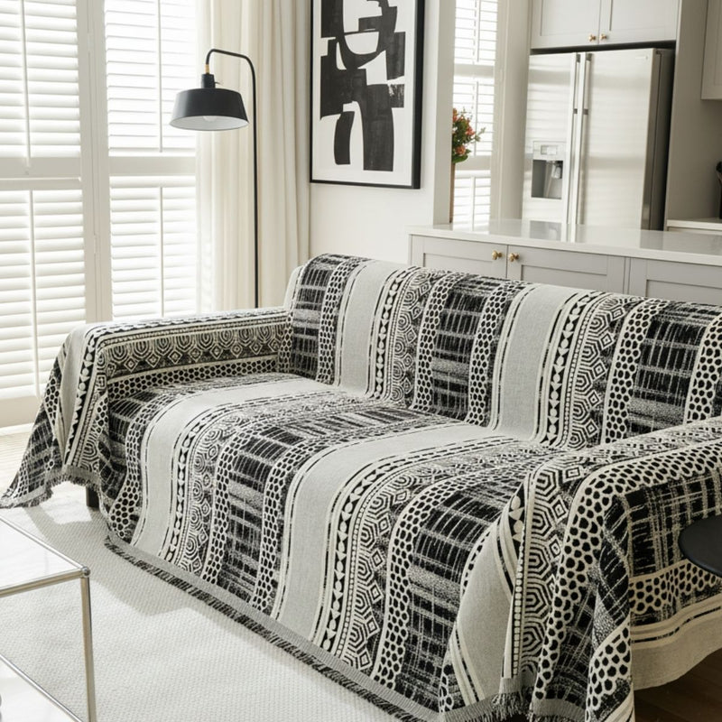 ソファカバー – モダンモザイックブラック