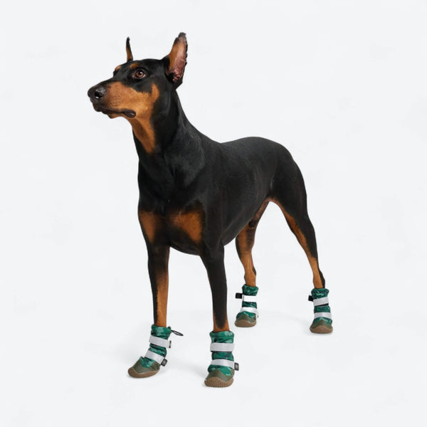 Flex Shell 防水犬用ブーツ - グリーン カモ