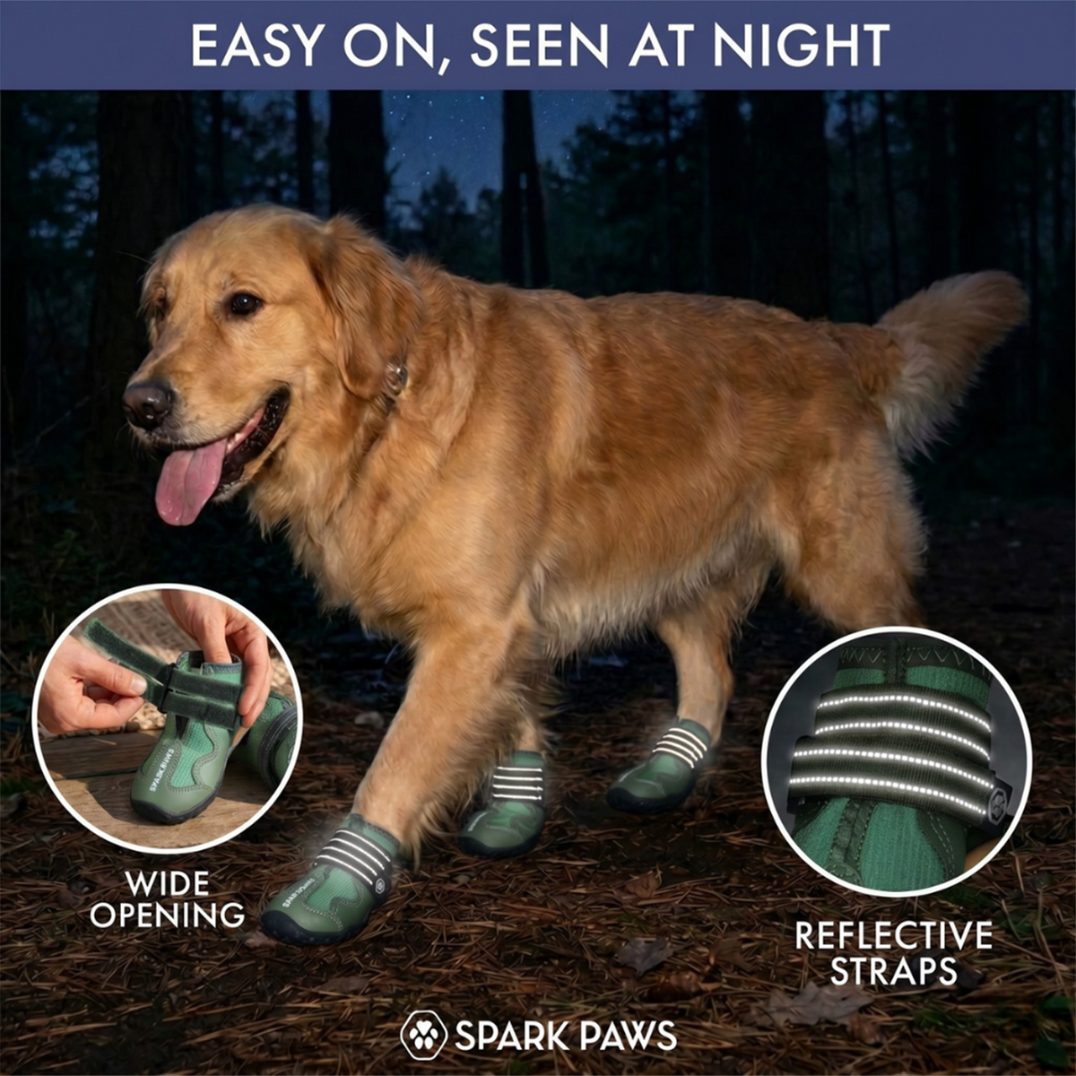 Spark Paws 365 – オールシーズン ドッグシューズ - グリーン – SPARK PAWS