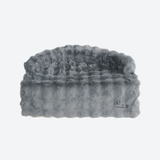 ふわふわリラックスソファカバー付きドッグベッド - グレー