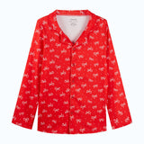 Human Pajama Top - Red Bows||size:S,M,L,XL,2XL