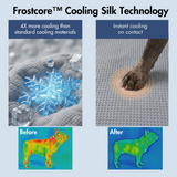 Frostcore™ 犬用 冷感カーシートベッド - ワッフルグレ