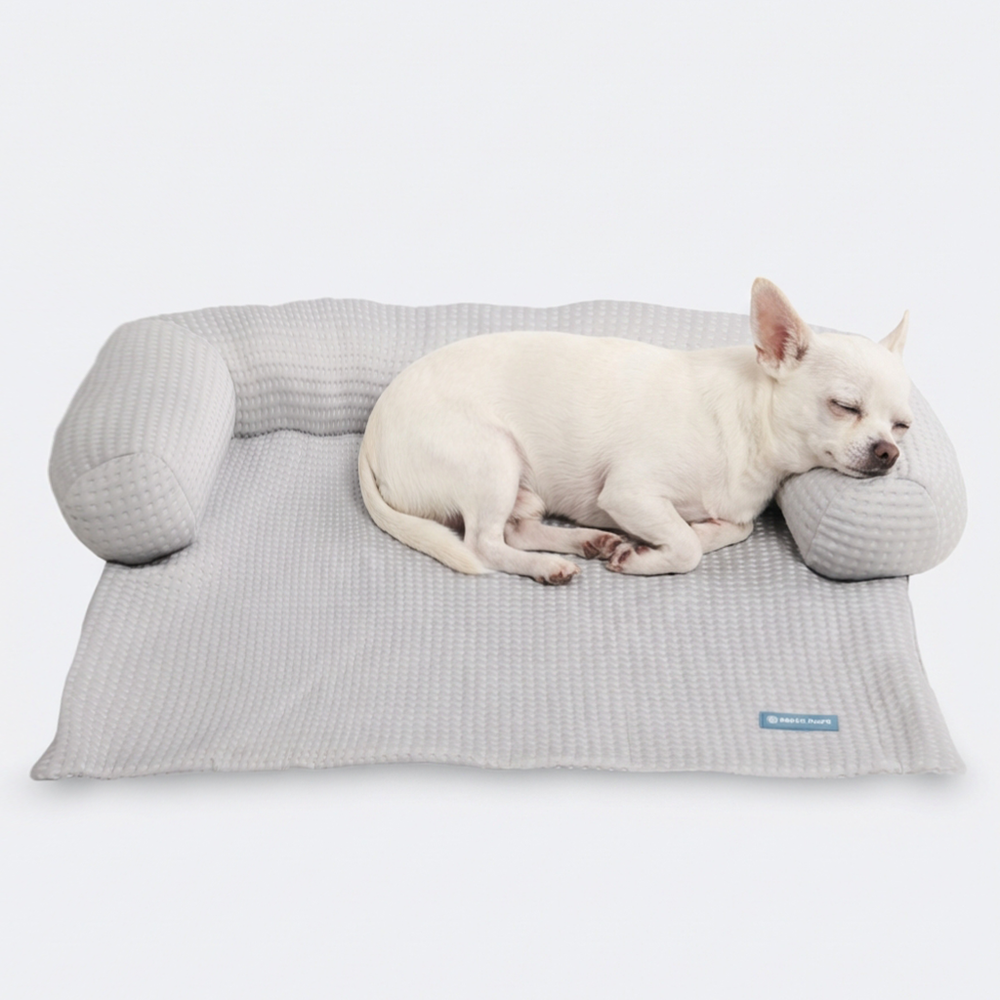 Frostcore™ 冷却ソファーカバー犬用ベッド - ワッフル・グレー – SPARK
