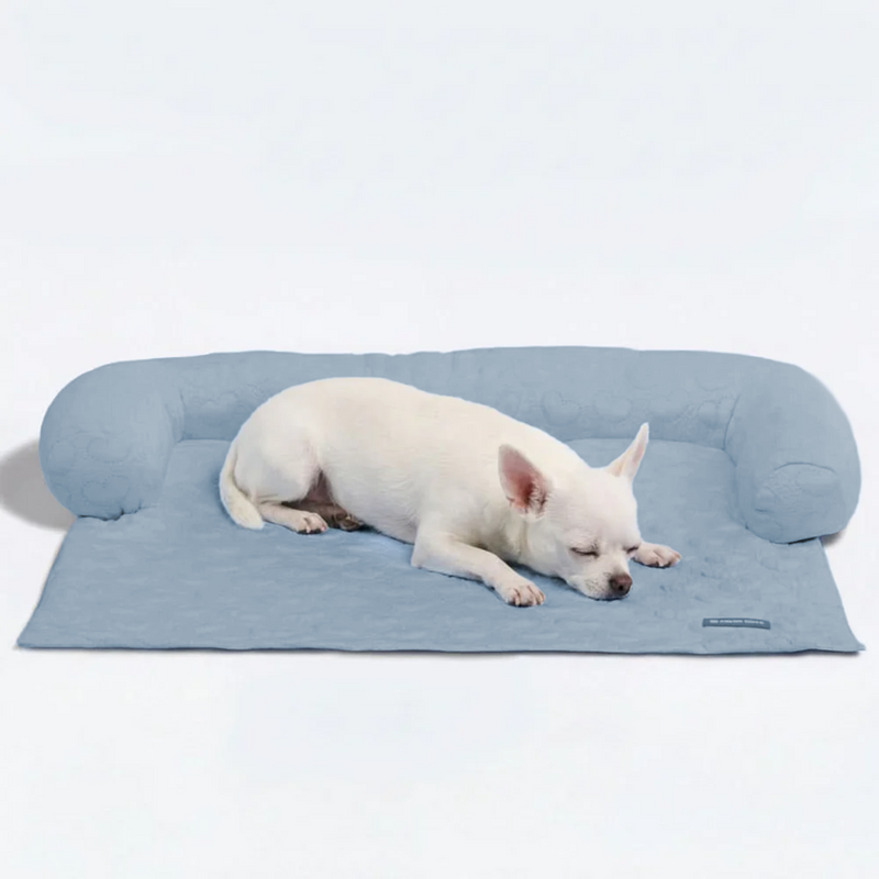 Frostcore™ 冷却ソファーカバー犬用ベッド - ハーツ アッシュブルー