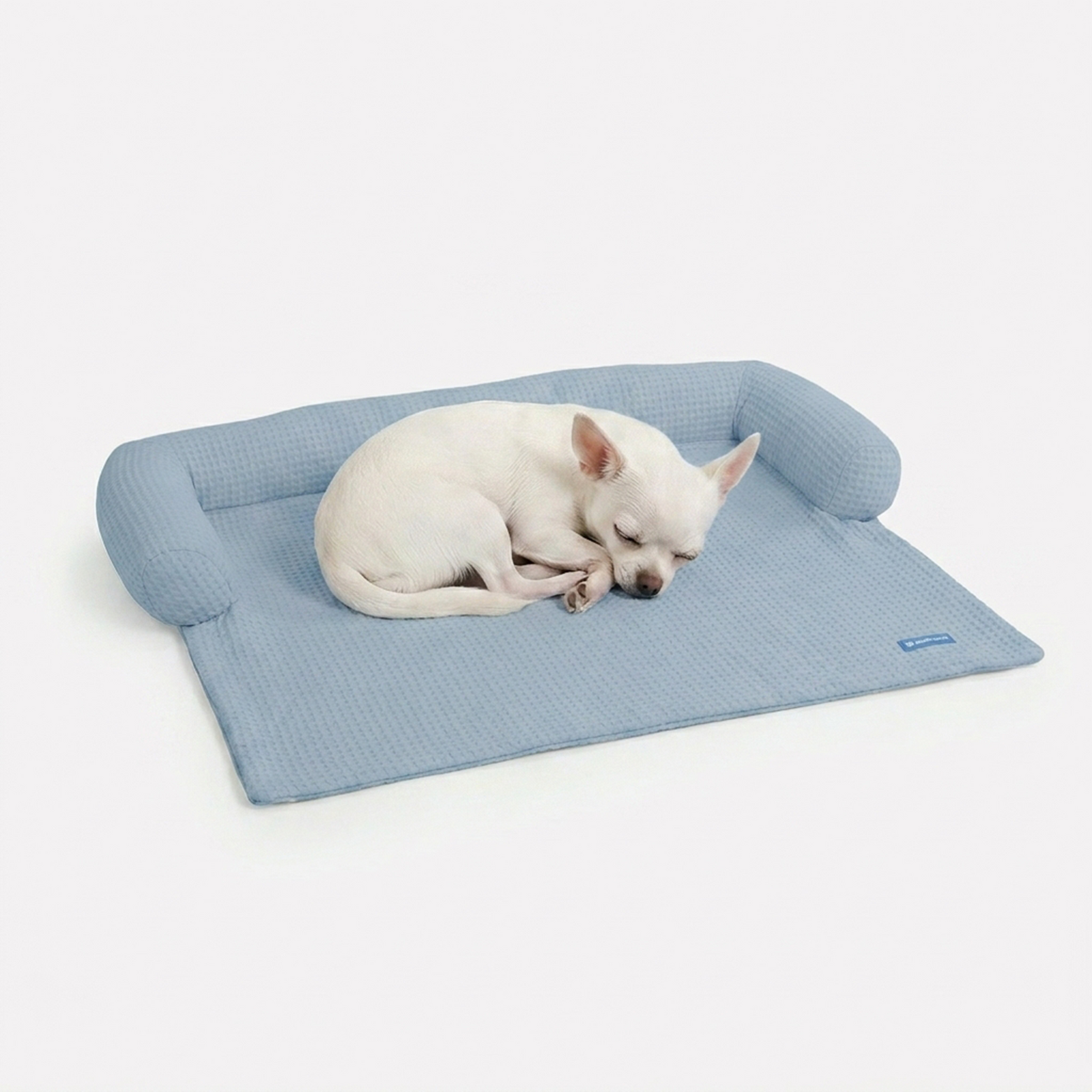 Frostcore™ 冷却ソファーカバー犬用ベッド - ワッフル アッシュブルー