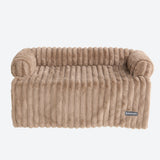 高級ソファカバー付きドッグベッド - ブラウン