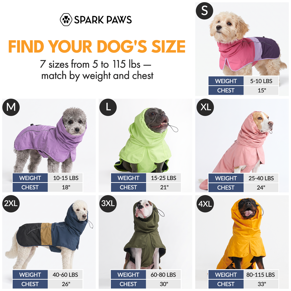 ブレスシールド™ 犬用レインコート - シーピンク – SPARK PAWS