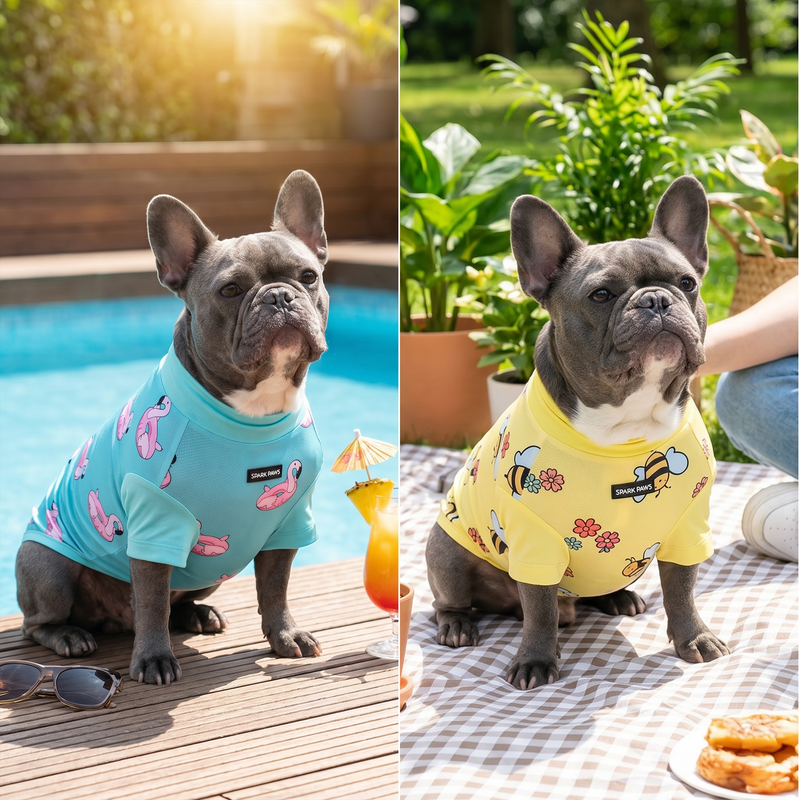 専用●犬服●ハンドメイド 胴37 NO.666 日焼け止め犬用Tシャツ（2枚パック） - – SPARK PAWS