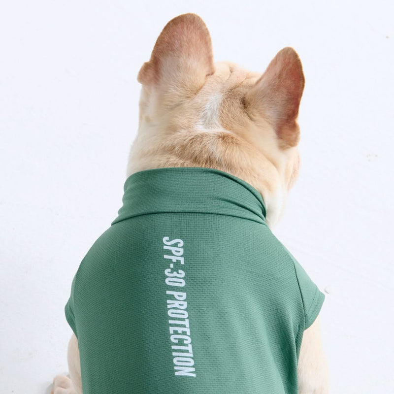 日焼け止め犬用Tシャツ - ダークグリーン
