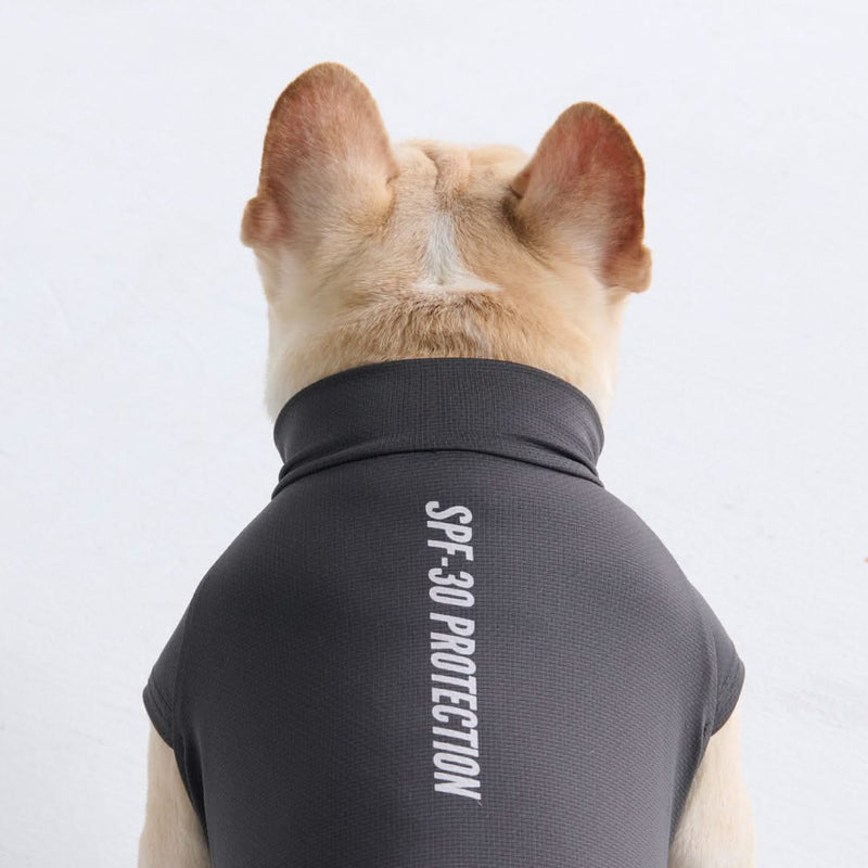 日焼け止め犬用Tシャツ - ダークグレー