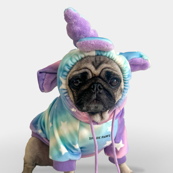ハロウィン犬用フーディー - ユニコーン
