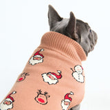クリスマスニット犬用セーター – サンタとルドルフ