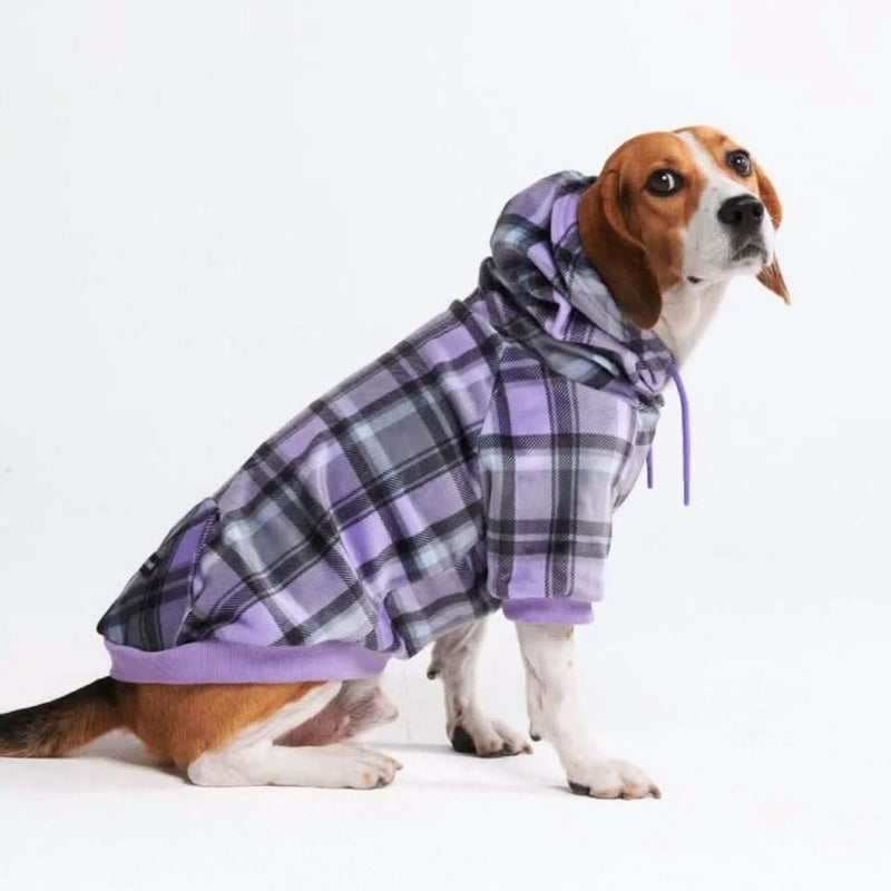 Purple Plaid Hoodie