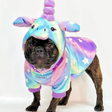 ハロウィン犬用フーディー - ユニコーン
