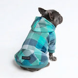 Turquoise Checkered Hoodie