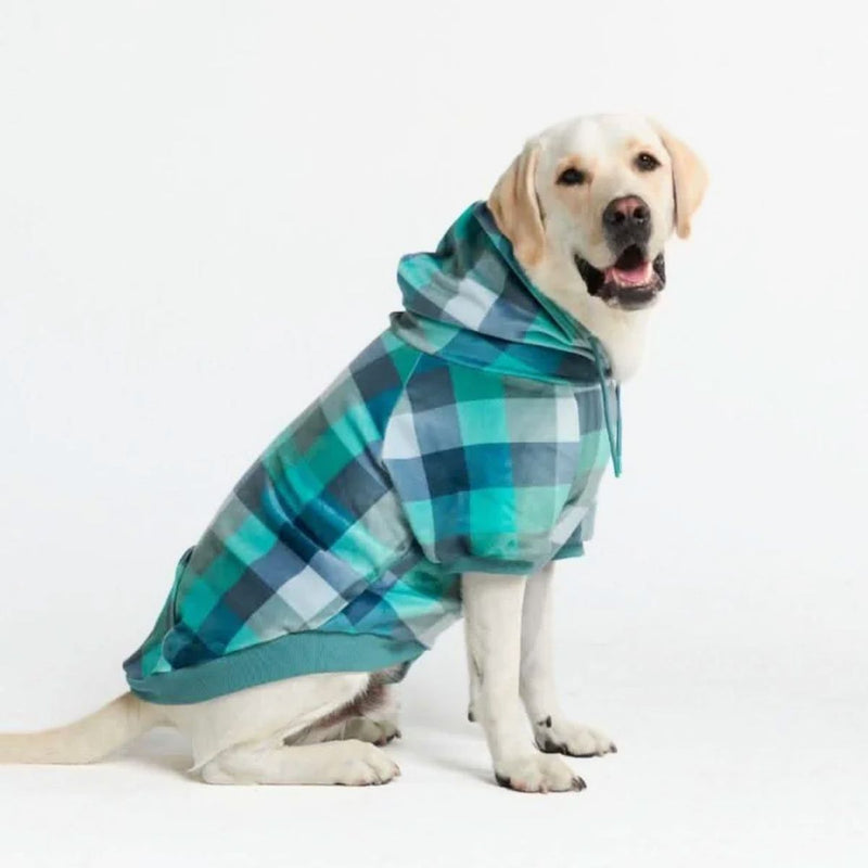 Turquoise Checkered Hoodie
