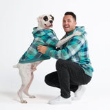 Turquoise Checkered Hoodie