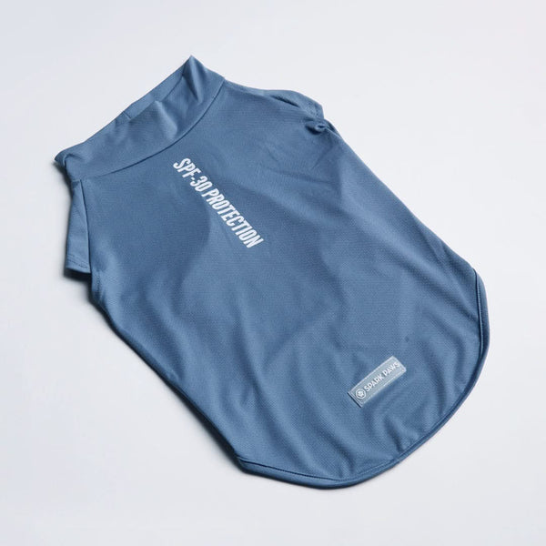 日焼け止め犬用Tシャツ - ネイビーブルー