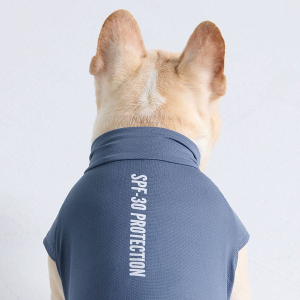 日焼け止め犬用Tシャツ - ネイビーブルー