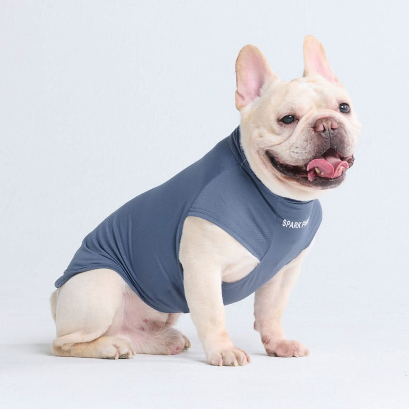 日焼け止め犬用Tシャツ - ネイビーブルー
