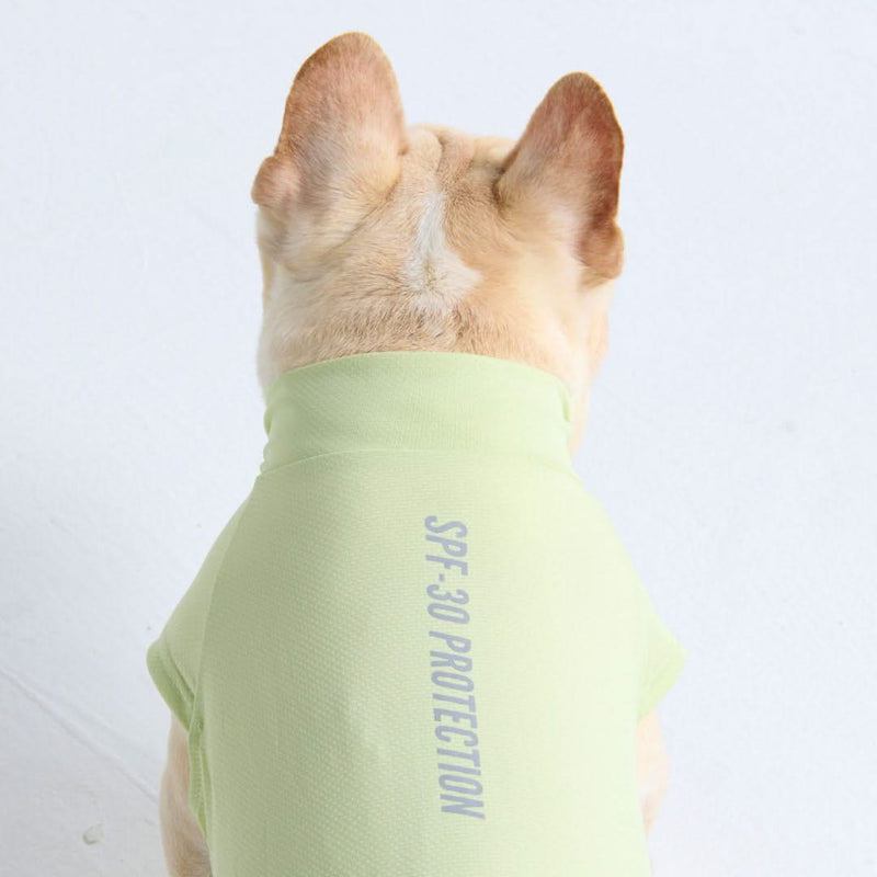 日焼け止め犬用Tシャツ - ライトグリーン