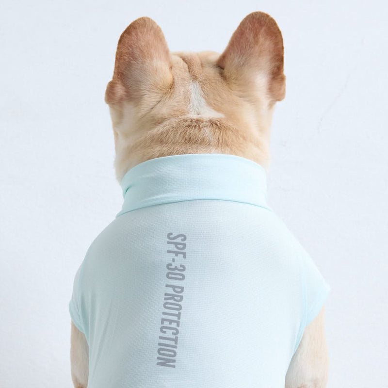 日焼け止め犬用Tシャツ - ライトブルー