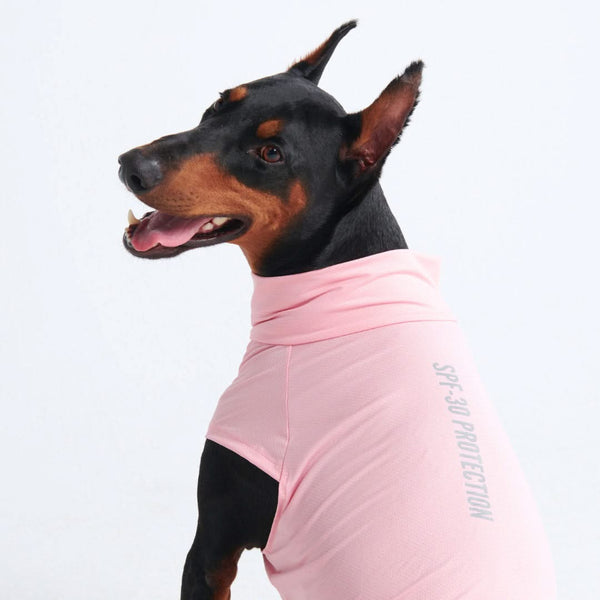 日焼け止め犬 T シャツ - ピンク