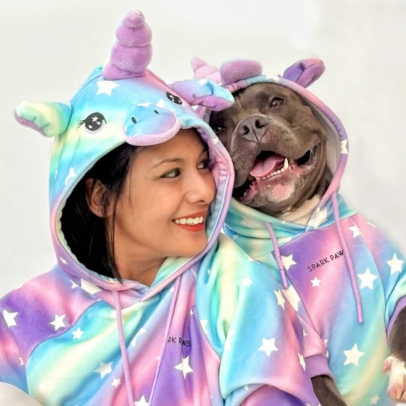 ハロウィン犬用フーディー - ユニコーン