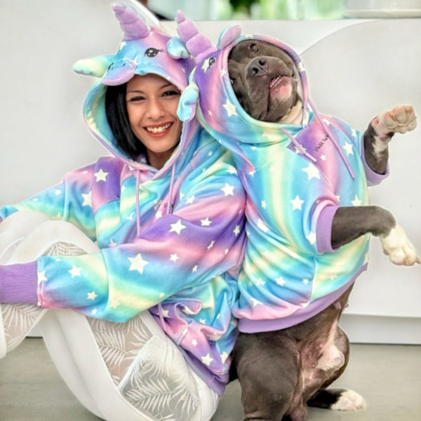 ハロウィン犬用フーディー - ユニコーン