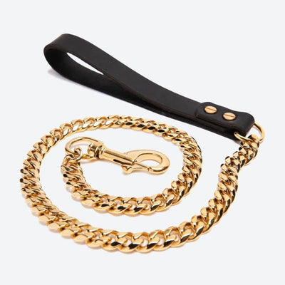 Cuban Link Gold Chain Dog Collar | Heavy Duty Dog Chains – SPARK PAWS